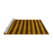 Sideview of Machine Washable Abstract Yellow Modern Rug, wshabs1625yw