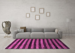 Machine Washable Abstract Purple Modern Area Rugs in a Living Room, wshabs1625pur