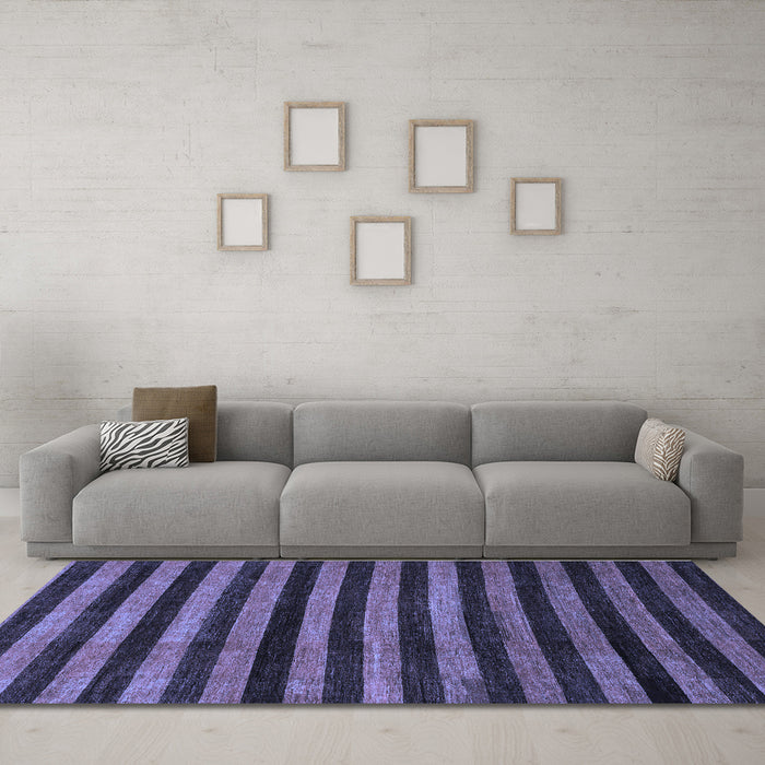 Machine Washable Abstract Blue Modern Rug in a Living Room, wshabs1625blu