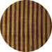 Round Abstract Brown Modern Rug, abs1625brn