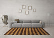 Machine Washable Abstract Brown Modern Rug in a Living Room,, wshabs1625brn