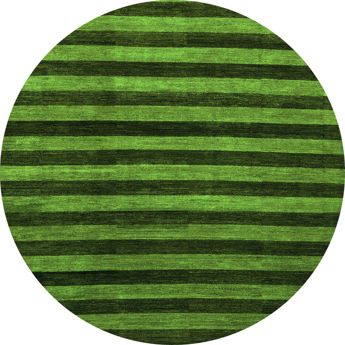 Round Abstract Green Modern Rug, abs1625grn