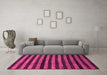 Machine Washable Abstract Pink Modern Rug in a Living Room, wshabs1625pnk