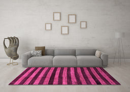 Machine Washable Abstract Pink Modern Rug in a Living Room, wshabs1625pnk