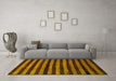 Machine Washable Abstract Yellow Modern Rug in a Living Room, wshabs1625yw