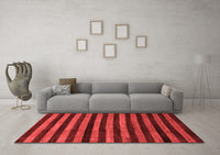 Machine Washable Abstract Red Modern Rug, wshabs1625red