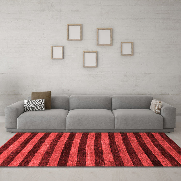 Modern Red Washable Rugs