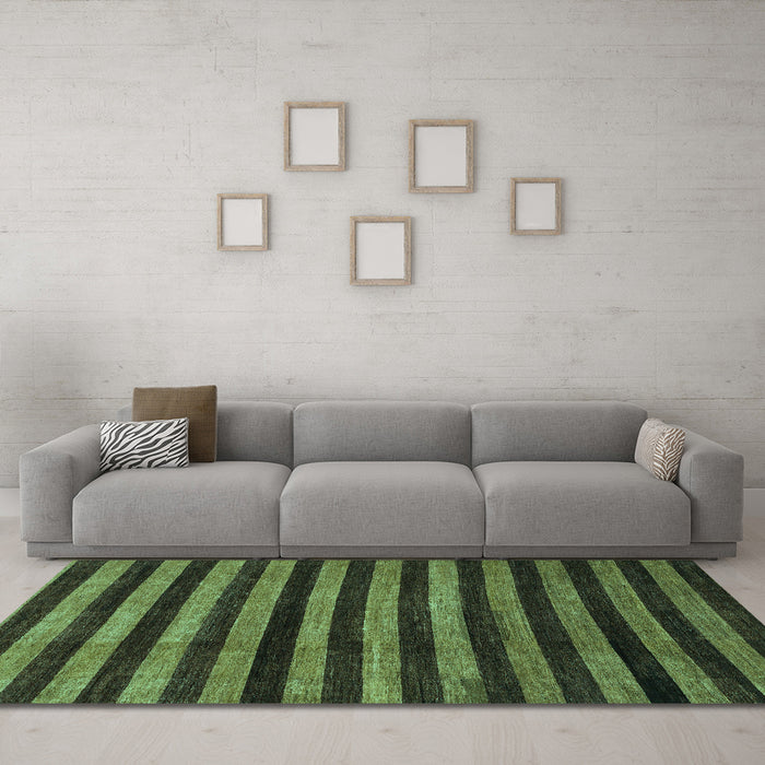 Machine Washable Abstract Turquoise Modern Area Rugs in a Living Room,, wshabs1625turq