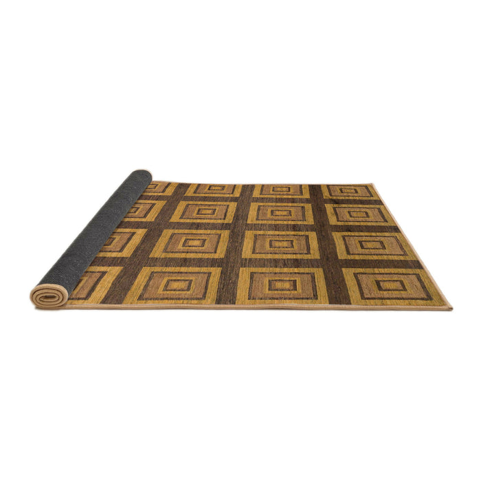 Sideview of Abstract Saddle Brown Modern Rug, abs1626