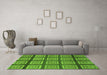 Machine Washable Abstract Green Modern Area Rugs in a Living Room,, wshabs1626grn