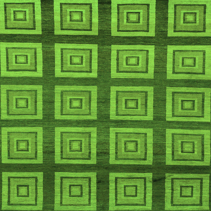 Square Abstract Green Modern Rug, abs1626grn