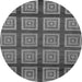 Round Machine Washable Abstract Gray Modern Rug, wshabs1626gry