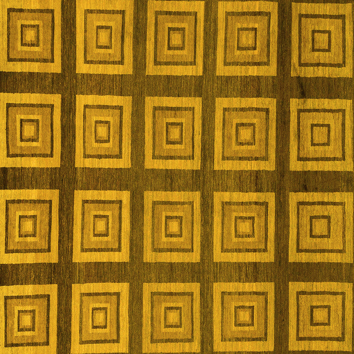 Square Machine Washable Abstract Yellow Modern Rug, wshabs1626yw