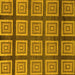 Square Machine Washable Abstract Yellow Modern Rug, wshabs1626yw