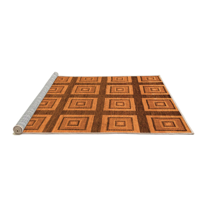 Sideview of Machine Washable Abstract Orange Modern Area Rugs, wshabs1626org