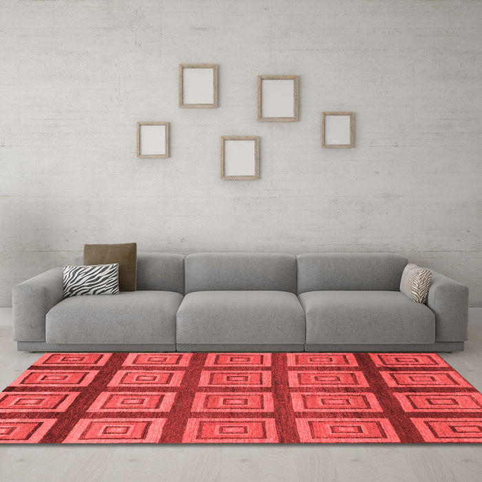 Modern Red Washable Rugs