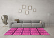 Machine Washable Abstract Pink Modern Rug in a Living Room, wshabs1626pnk