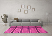 Machine Washable Abstract Pink Modern Rug, wshabs1626pnk