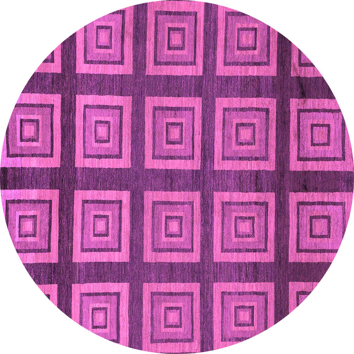 Round Abstract Purple Modern Rug, abs1626pur
