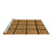 Sideview of Machine Washable Abstract Brown Modern Rug, wshabs1626brn