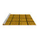 Sideview of Machine Washable Abstract Yellow Modern Rug, wshabs1626yw