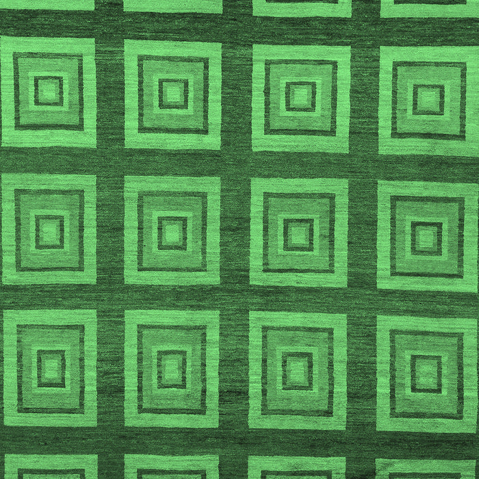 Machine Washable Abstract Emerald Green Modern Area Rugs, wshabs1626emgrn