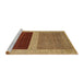 Sideview of Machine Washable Abstract Gold Rug, wshabs1627