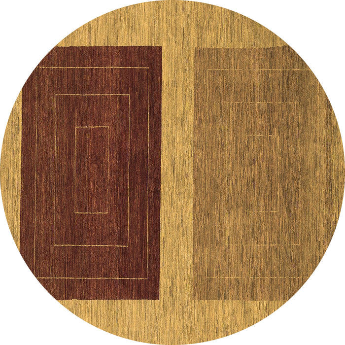 Round Abstract Brown Modern Rug, abs1627brn