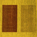 Square Abstract Yellow Modern Rug, abs1627yw