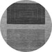 Round Abstract Gray Modern Rug, abs1627gry