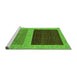 Sideview of Machine Washable Abstract Green Modern Area Rugs, wshabs1627grn