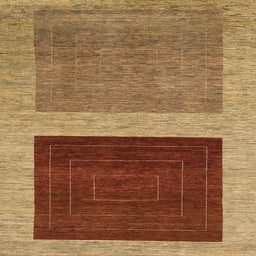 Square Abstract Gold Modern Rug, abs1627