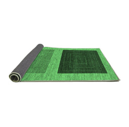 Sideview of Abstract Emerald Green Modern Rug, abs1627emgrn