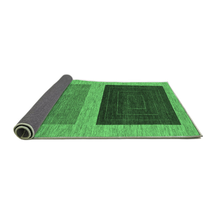 Sideview of Abstract Emerald Green Modern Rug, abs1627emgrn