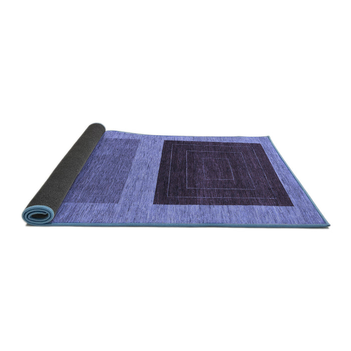 Sideview of Abstract Blue Modern Rug, abs1627blu