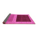 Sideview of Abstract Pink Modern Rug, abs1627pnk