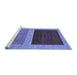 Sideview of Machine Washable Abstract Blue Modern Rug, wshabs1627blu