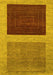 Machine Washable Abstract Yellow Modern Rug, wshabs1627yw