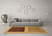 Machine Washable Abstract Brown Modern Rug in a Living Room,, wshabs1627brn