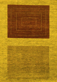 Abstract Yellow Modern Rug, abs1627yw