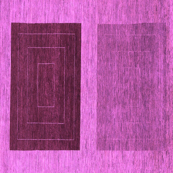 Square Machine Washable Abstract Purple Modern Area Rugs, wshabs1627pur