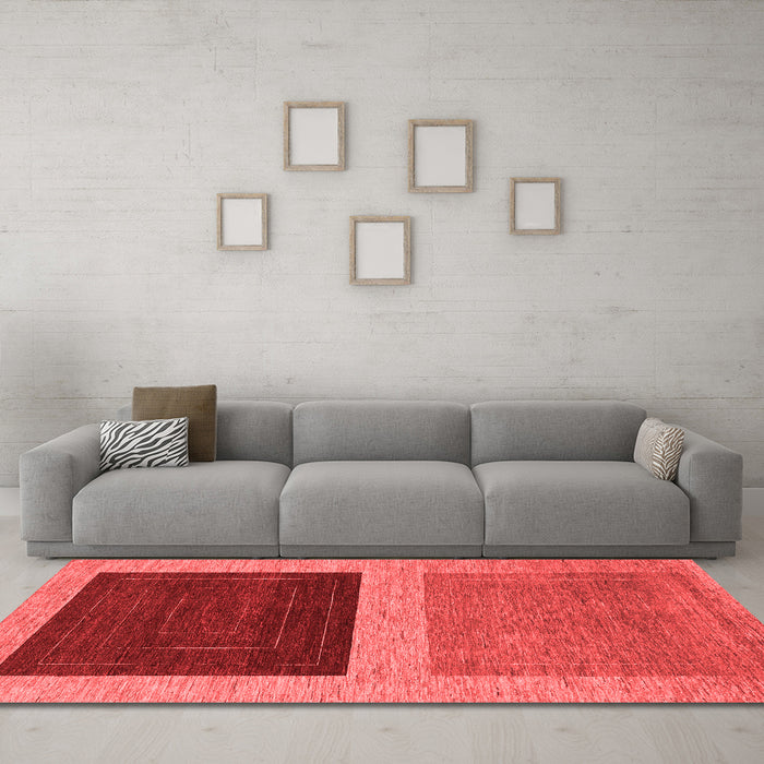 Modern Red Washable Rugs