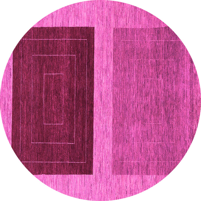 Round Abstract Pink Modern Rug, abs1627pnk
