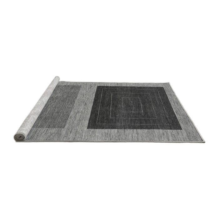 Sideview of Machine Washable Abstract Gray Modern Rug, wshabs1627gry