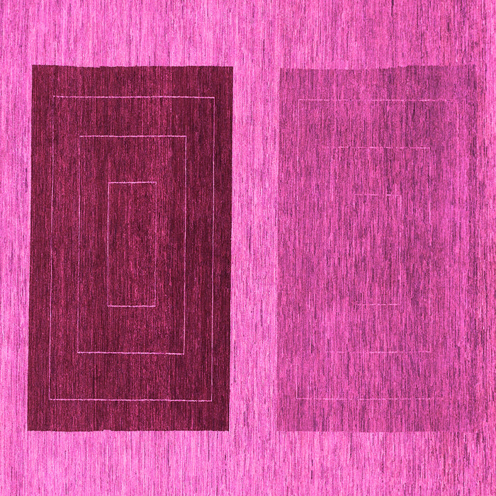 Square Machine Washable Abstract Pink Modern Rug, wshabs1627pnk