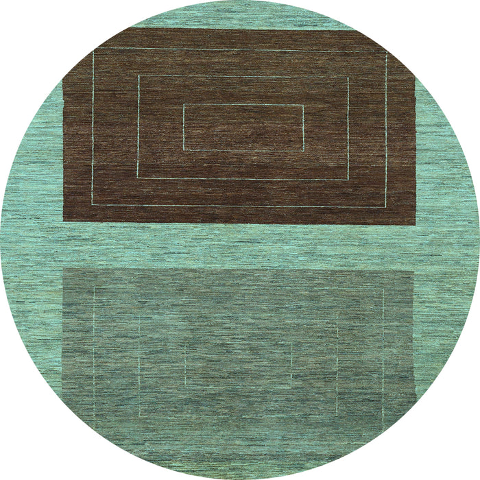 Round Machine Washable Abstract Light Blue Modern Rug, wshabs1627lblu