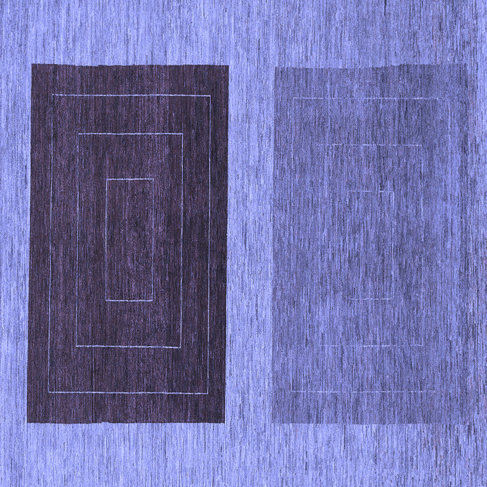 Square Abstract Blue Modern Rug, abs1627blu