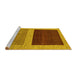 Sideview of Machine Washable Abstract Yellow Modern Rug, wshabs1627yw