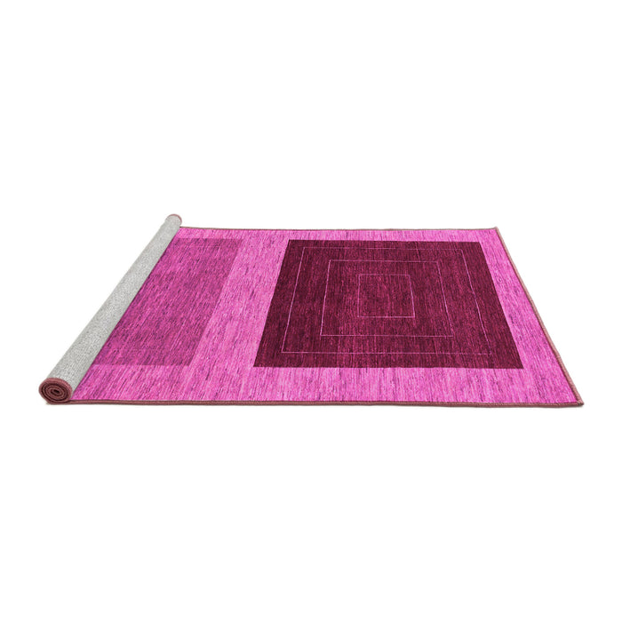Sideview of Machine Washable Abstract Pink Modern Rug, wshabs1627pnk