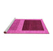 Sideview of Machine Washable Abstract Pink Modern Rug, wshabs1627pnk